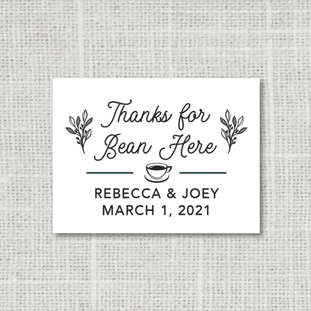 Thanks for Bean Here, Coffee Bean Favor, Coffee Favour, Coffee Bean