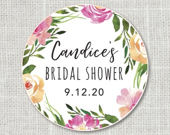 Floral Bridal Shower Sticker, Thank You for Coming Favor Stickers, Thank you Stickers, Bridal Shower Stickers for Favor