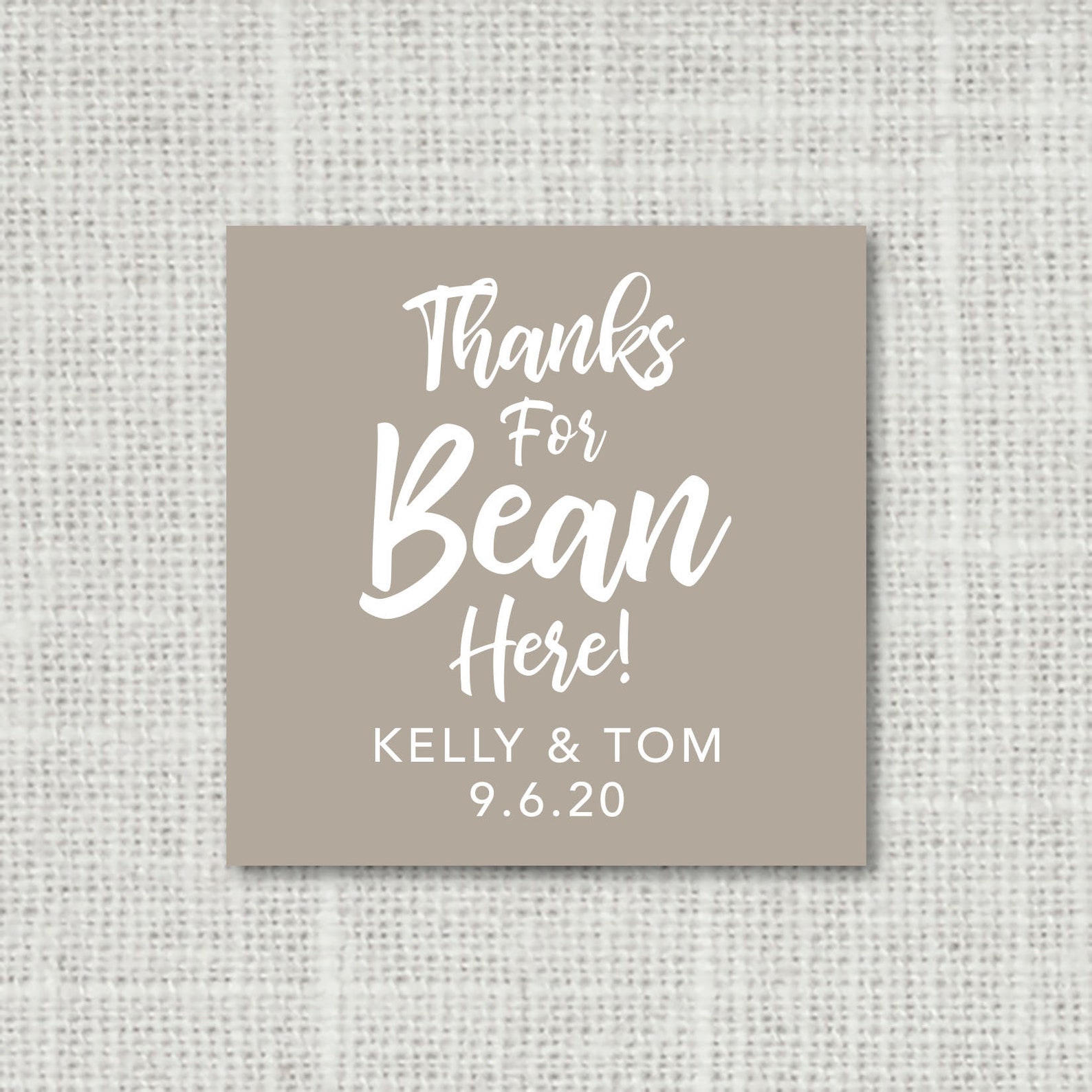 Thanks for Bean Here Coffee Bean Favor Coffee Favour Coffee Etsy