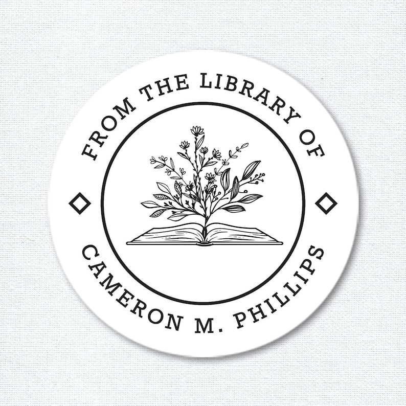 Personalized Book Labels From the Library of Stickers | Etsy