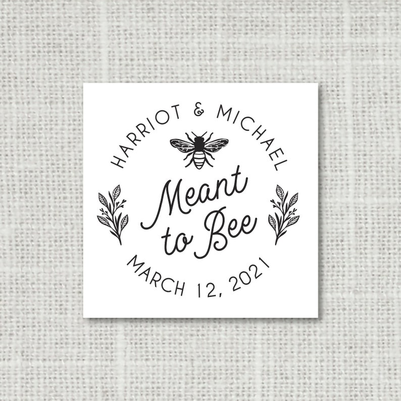 Meant to bee sticker, Honey favor stickers, Meant to bee labels, Honey wedding stickers, Wedding honey labels