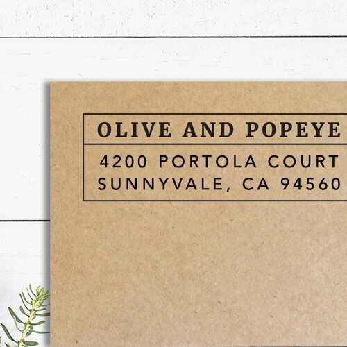 Return Address Stamp 51 Wooden or Selfinking Etsy