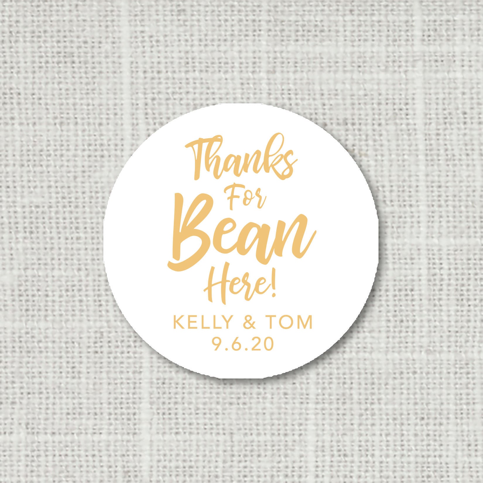 Thanks for Bean Here Coffee Bean Favor Coffee Favour Coffee Etsy