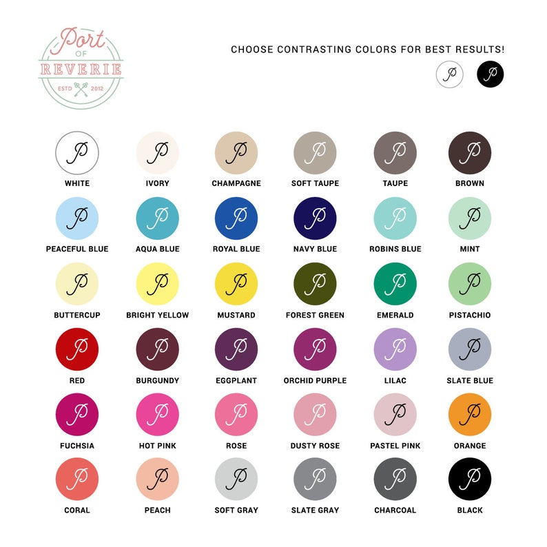 Peut inclure: Un nuancier de 24 couleurs avec le nom de chaque couleur &eacute;crit en dessous. Les couleurs sont dispos&eacute;es en rang&eacute;es de six. Les couleurs incluent le blanc, l'ivoire, le champagne, le taupe clair, le taupe, le brun, le bleu paisible, le bleu aqua, le bleu royal, le bleu marine, le bleu robin, la menthe, le bouton d'or, le jaune vif, la moutarde, le vert for&ecirc;t, l'&eacute;meraude, la pistache, le rouge, le bordeaux, l'aubergine, le violet orchid&eacute;e, le lilas, le bleu ardoise, le fuchsia, le rose bonbon, la rose, le rose poudr&eacute;, le rose pastel, l'orange, le corail, la p&ecirc;che, le gris clair, le gris ardoise, le charbon de bois et le noir.