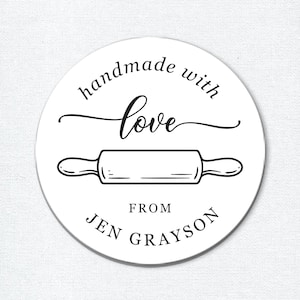 Stickers for Handmade with Love, From the Kitchen of Labels, Gift Stickers, Business Labels, Baked Good Favor Stickers