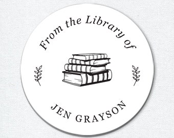 Custom Bookplate Labels, Personalized Book Stickers, From the Library of Stickers, Ex Libris Stickers, This Book Belongs to