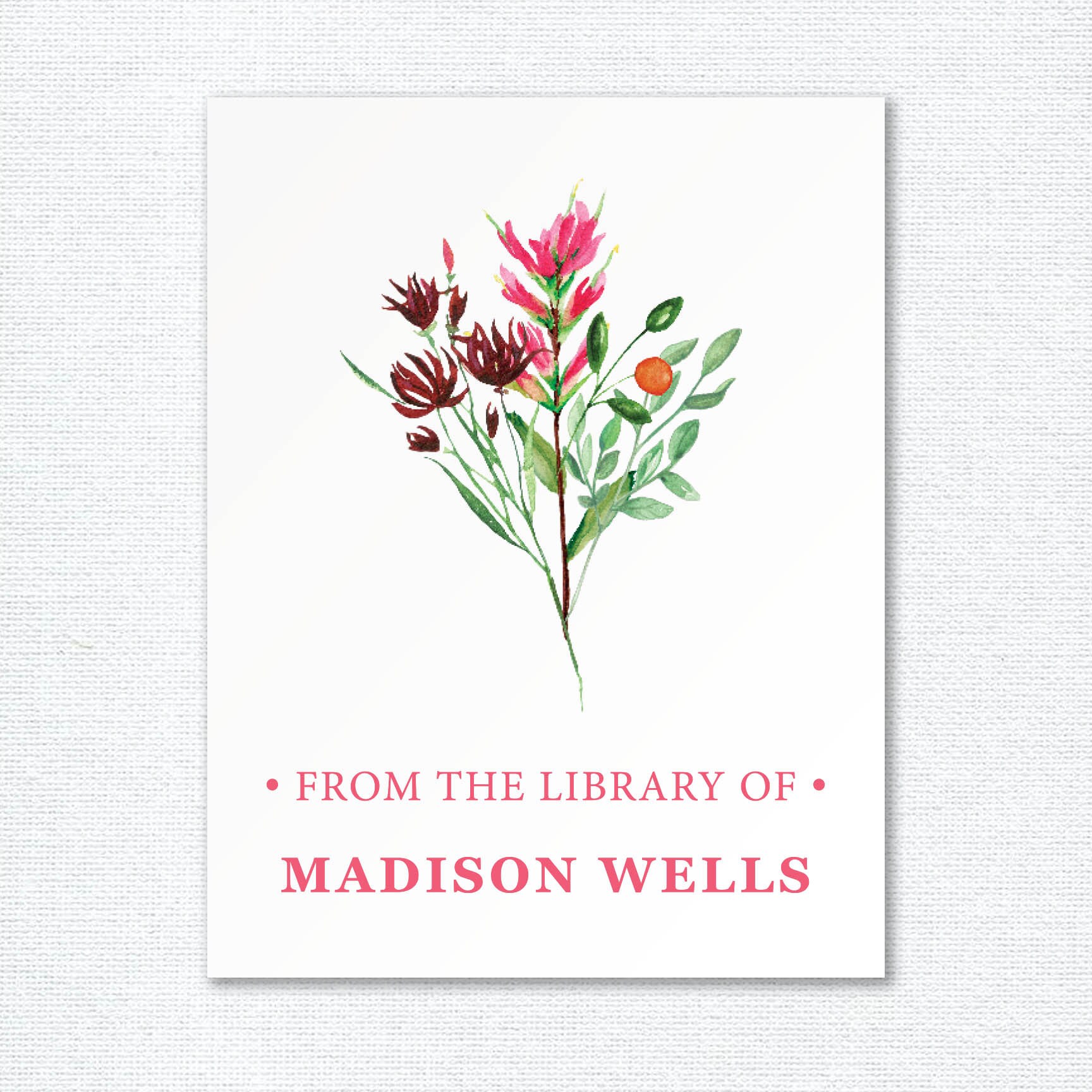 Personalized Bookplate Stickers From the Library of Stickers Etsy