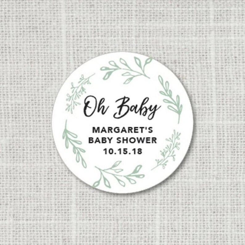 Oh Baby Shower Stickers Party Stickers Baby Shower Favor Etsy