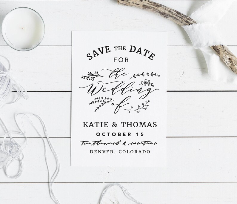floral save the date