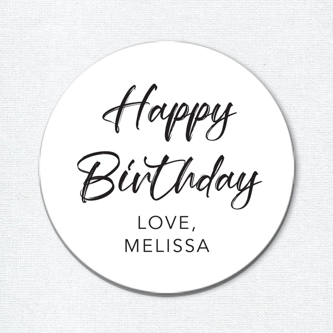 Happy Birthday Stickers, Party Favor Labels, Girls or Boys Birthday
