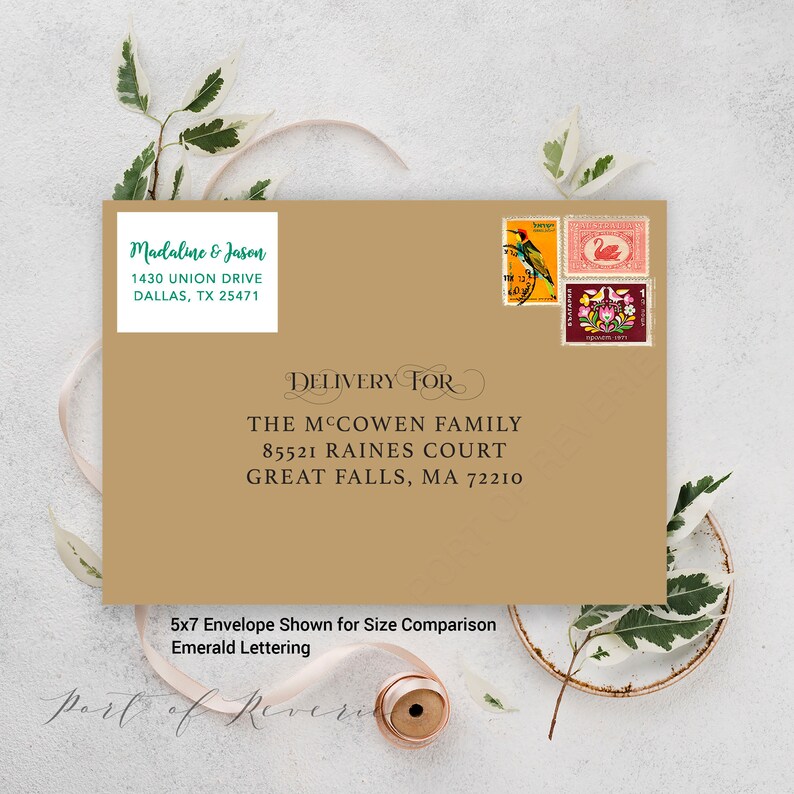 Modern Address Stickers Set of 28 Address Labels Etsy