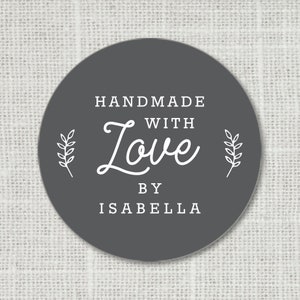 Handgemachte Mit Liebe Sticker, handgemachte Sticker, Made with Love Geschenkaufkleber, Gastgeschenk Etiketten, Gebackene Aufkleber