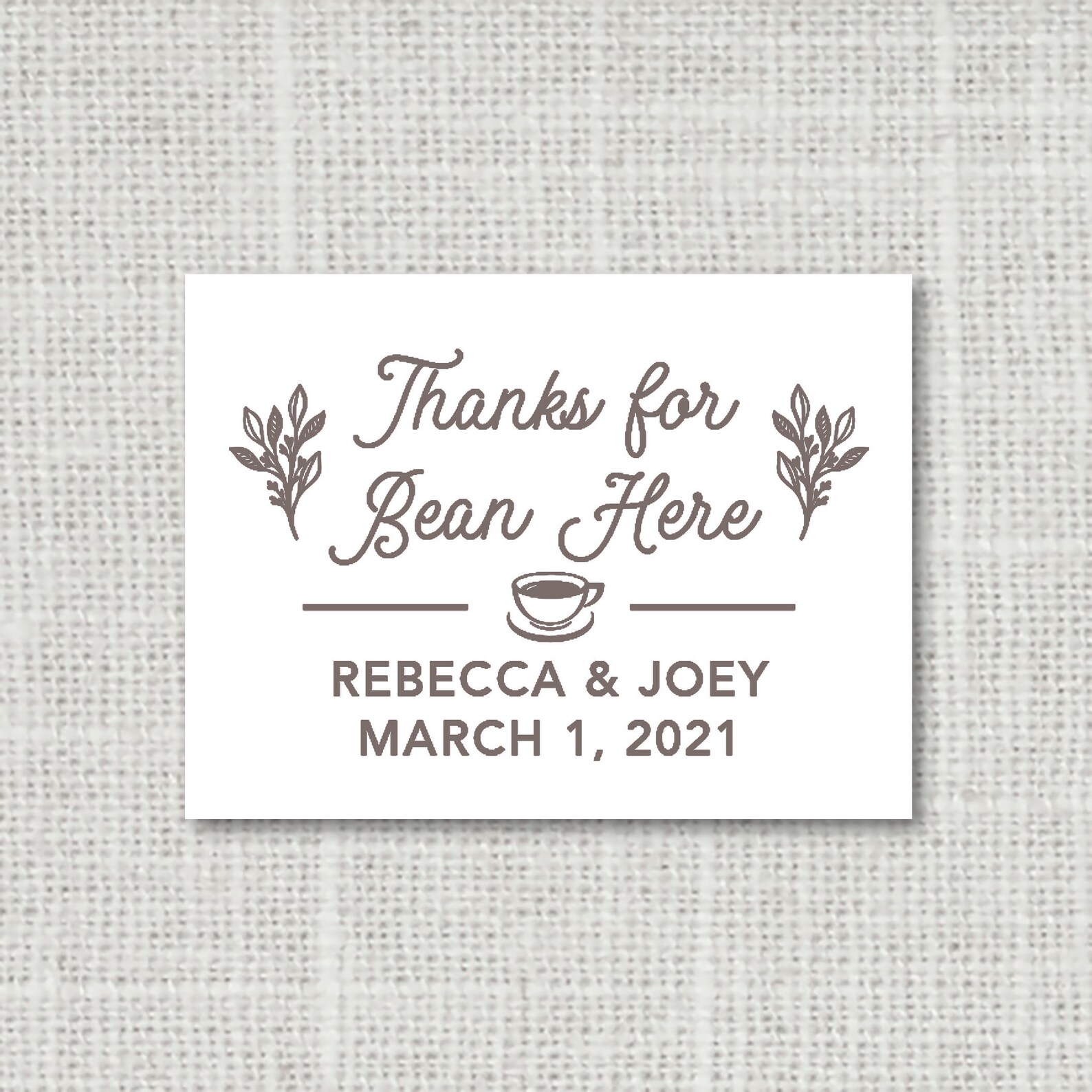 Thanks for Bean Here Coffee Bean Favor Coffee Favour Coffee Etsy