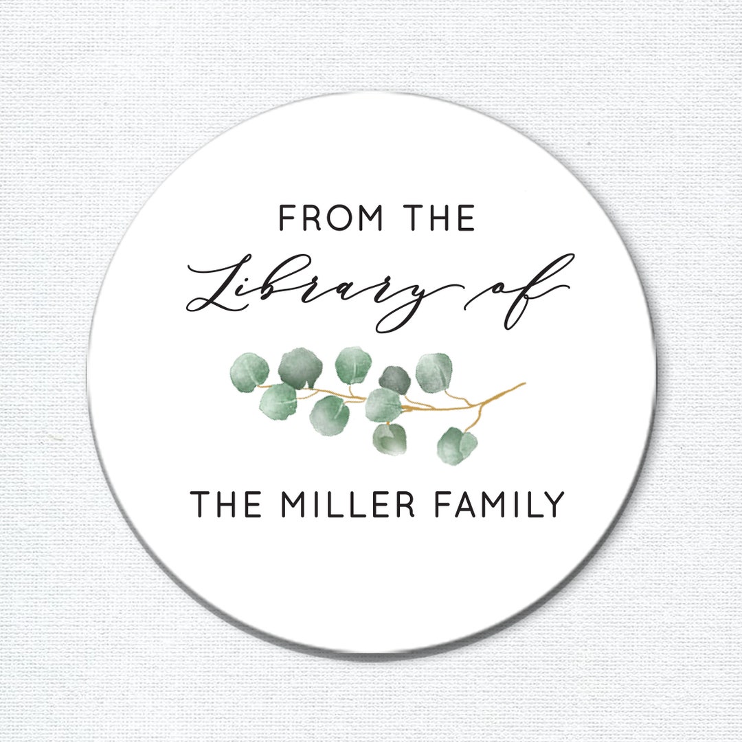 Personalized Book Labels, Ex Libris From the Library of Stickers