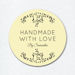 Handgemachte mit Liebe Aufkleber, mit Liebe gebacken, Gemacht mit Liebe Geschenkaufkleber, Geschäftsetiketten, Gebackene Gute Aufkleber