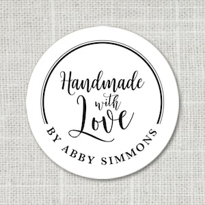 Handgemachte Mit Liebe Sticker, handgemachte Sticker, Made with Love Geschenkaufkleber, Gastgeschenk Etiketten, Gebackene Aufkleber