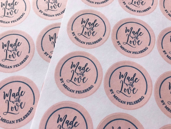 Favor Labels Custom Handmade with Love Stickers Handmade Stickers Made with Love Gift Stickers 22:25 Baked Good Stickers
