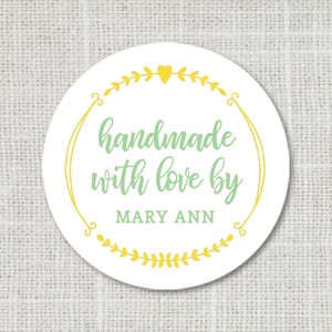 Handgemachte Mit Liebe Sticker, handgemachte Verpackung, Made with Love Geschenkaufkleber, Gastgeschenk Etiketten, Gebackene Aufkleber