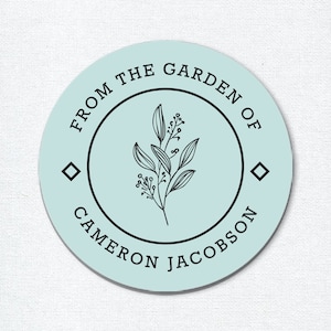 Del jardín de pegatinas, regalo de jardinería para mamá o abuela, jardín de hierbas, embalaje para hornear o enlatar