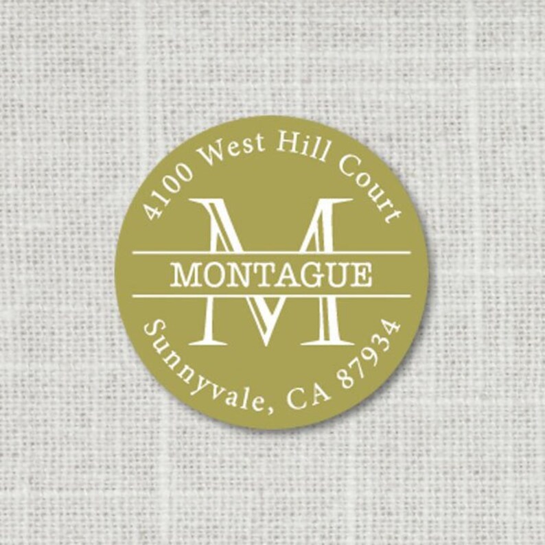 Monogram Address Stickers Envelope Seals Custom Return Etsy