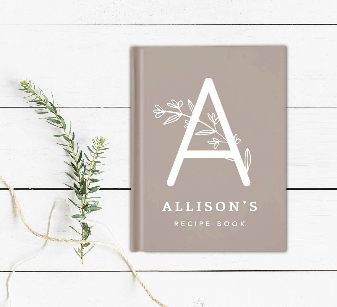 Personalized Recipe Book Floral Notebook Writing Journal | Etsy