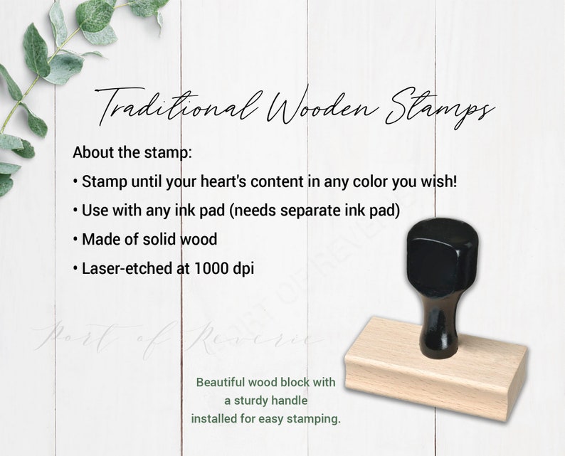 Calligraphy Address Stamp, Return Address Stamp, Self Inking or Wooden Rubber Stamp, Calligraphy Wedding Stamper image 3