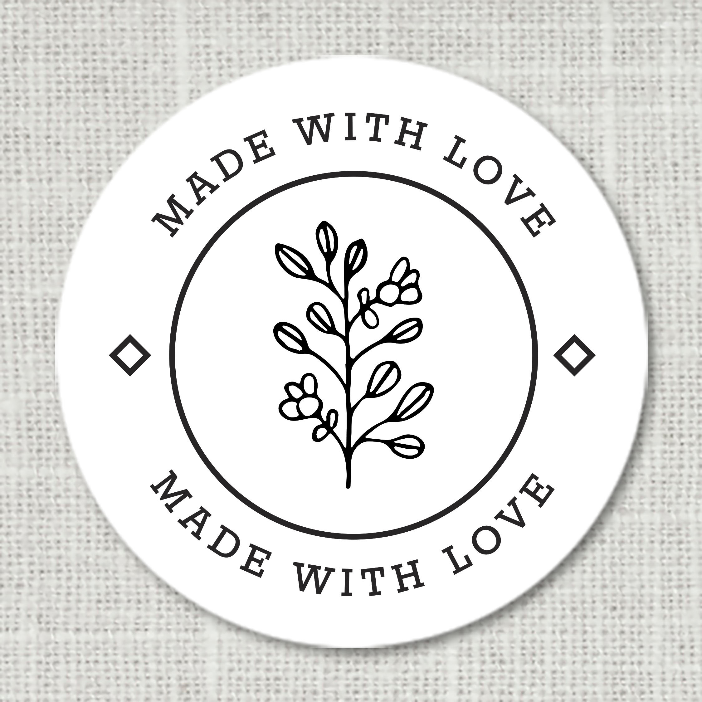 Made With Love Sticker Handmade Sticker Homemade Sticker