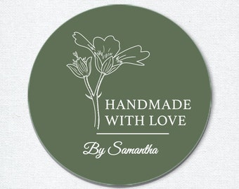 Fatto a mano con Love Stickers, Baked with Love, Made with Love Gift Stickers, Business Labels, Baked Good Stickers Favor Stickers