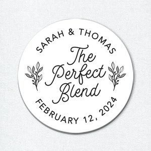 Sticker mélange parfait, cadeaux pour café, stickers cadeaux pour mariage, cadeaux pour thé, stickers cadeaux pour cadeaux, étiquettes cadeaux