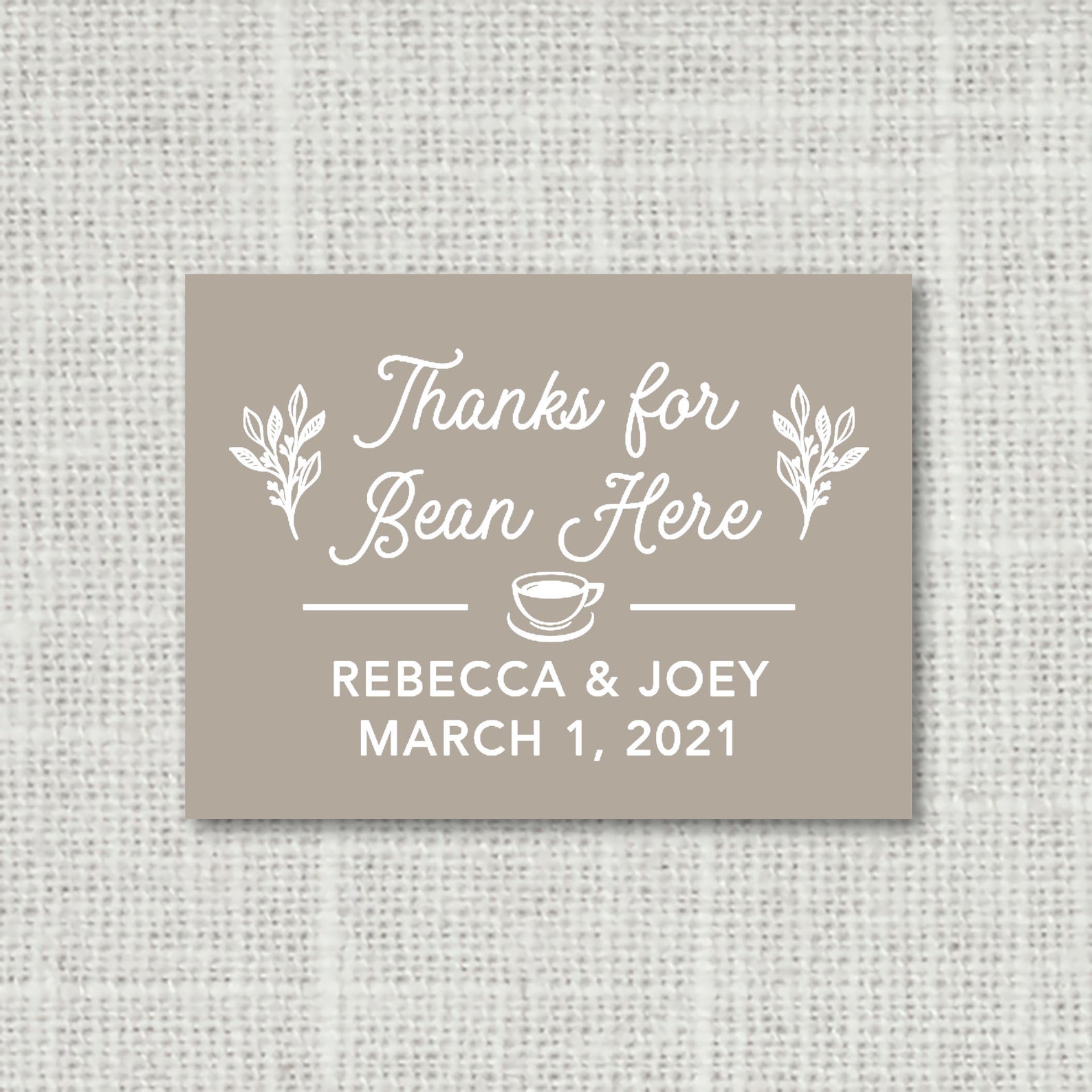 Thanks for Bean Here Coffee Bean Favor Coffee Favour Coffee Etsy