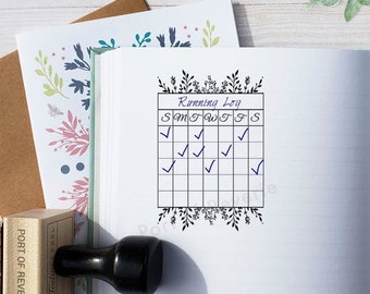 Habit Tracker Stamp, Monthly Calendar Stamp, Task Planner Stamp, Goal Tracker, Planner Organization Stationery, Bullet Journal Stamp, 104
