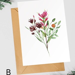 Floral Variety Pack 8 Folded Note Cards With Envelopes, Wildflower Card ...