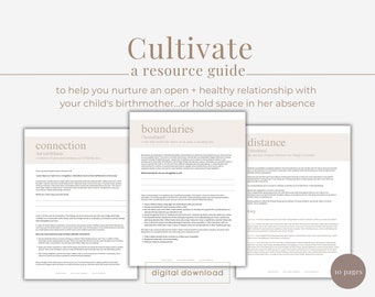 Cultivate | Resource guide to help you hold space for birthmom | Open Adoption | Closed Adoption | Adoptive Parents | Healthy Relationships