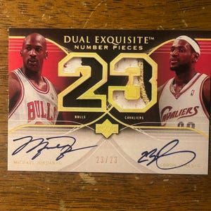 2000 Jordan och James Dual Exquisite Reprinted Auto Card. Replika
