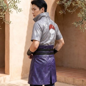 Handcrafted Sasuke Inspired Anime Cosplay Narto Uchiha Outfit Last Hidden Leaf Ninja Costume
