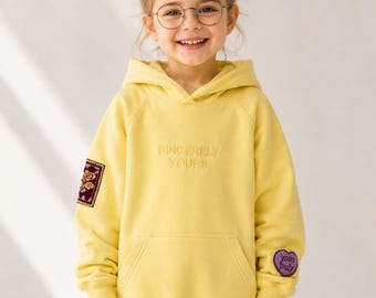 Felpa con cappuccio gialla per bambina Salish Matter Sincerely Yours / Felpa oversize da ragazza