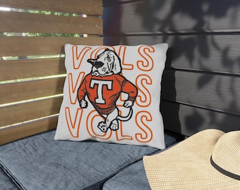 Cuscino da esterno con grafica della mascotte dei Vols / Design del cane arancione dei Tennessee Volunteers