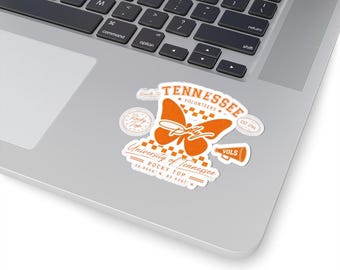 Tennessee Volunteers Butterfly Sticker | University of Tennessee Rocky Top Kiss-Cut Sticker