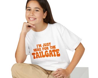 I'm Just Here for the Tailgate T-Shirt | Youth Football Tailgate Tee|Gildan