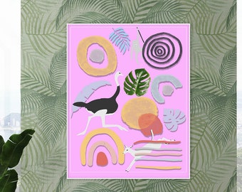 Jungle Time | Give your wall a different look with this beautiful Jungle Time wall art. Just download and print today!