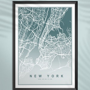 Mapa da cidade de Nova York | Decore sua casa com este mapa da cidade de Nova York, uma lembrança de uma cidade que não dorme. Basta baixar e imprimir hoje mesmo!