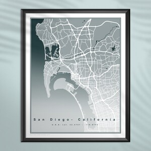 Mapa de São Diego | Decore sua casa com esta linda arte de parede. "Mapa de São Diego." Basta baixar e imprimir hoje mesmo!