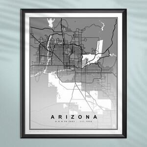 Mapa do Arizona | Decore sua casa com esta linda arte de parede. "Mapa do Arizona." Basta baixar e imprimir hoje mesmo!