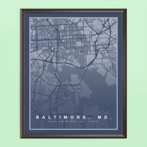 Médico de Baltimore. | Decore sua casa ou escritório com este lindo mapa da área de Baltimore. Baixe e imprima hoje mesmo!