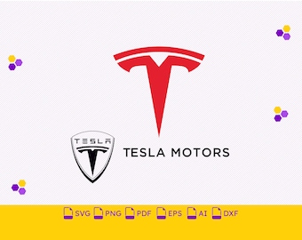 Logotipo de coche eléctrico T svg / Clip art de marca EV Archivo de corte / svg png dxf eps ai pdf / Cricut Silhouette / Descarga instantánea