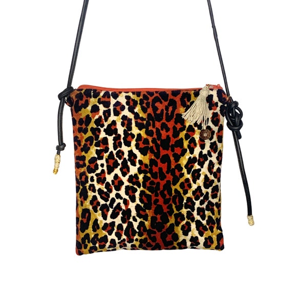 Crossbody Bag - Leopard Print Leather | Clutch Bags New York