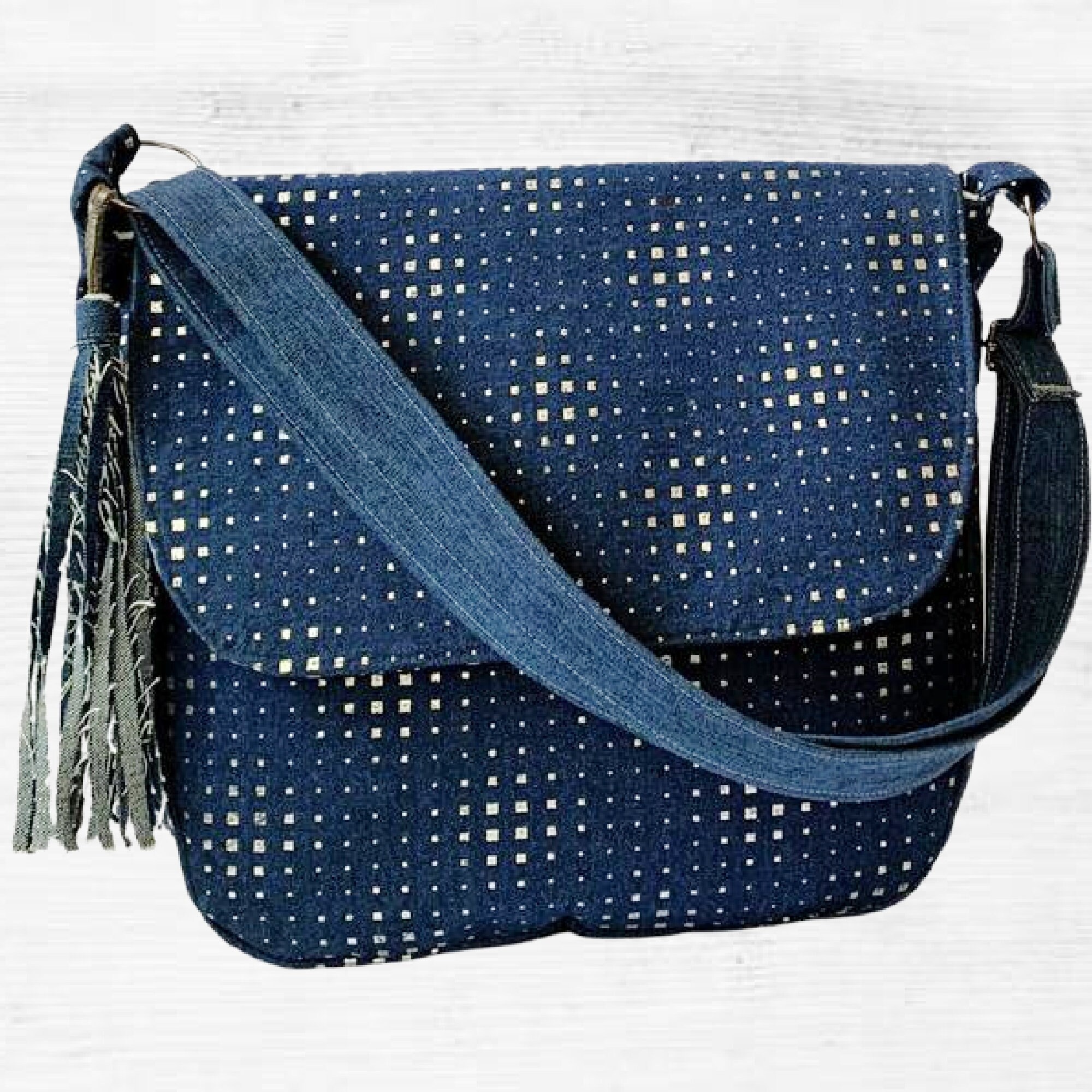 denim messenger bag