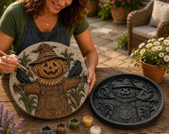 Molde para losas de Halloween, decoración de jardín de hormigón reutilizable para caminos y patios, sombrero de bruja, calabaza o fantasma, regalo para jardineros.