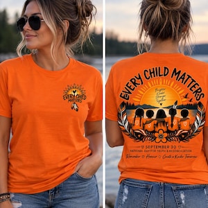 Every Child Matters T-Shirt | Indigenous Sunrise Design