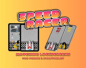 Speed Racer Matching Wallpapers, Mach 5 and Shooting Star Duo for Phone & iPad/Tablet